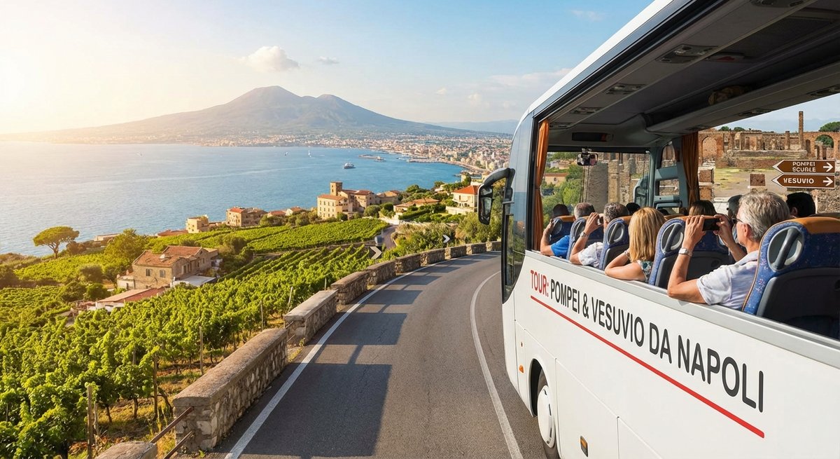 Billet bus Pompéi Vésuve